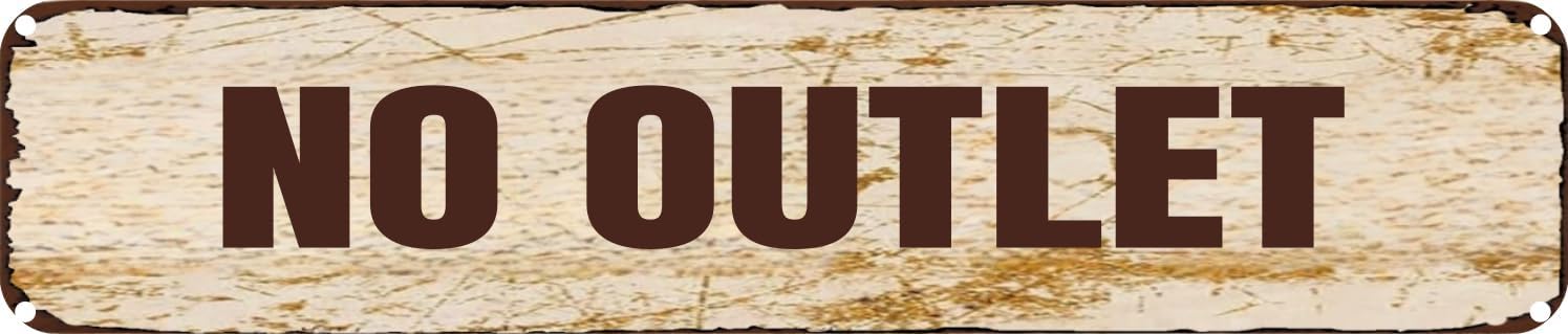 Vintage Tin Sign Retro Metal Wall Decor NO OUTLET Rustic Aluminum Plaque for Home,Bar,Kitchen,Garage,Man Cave 4x16 Inch