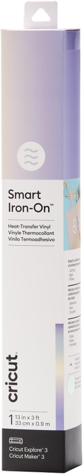 Cricut Smart Holographic Iron On Translucent Blue 0.9 m (3 ft) Heat Transfer Vinyl Roll (HTV) for use Explore 3 Maker 3