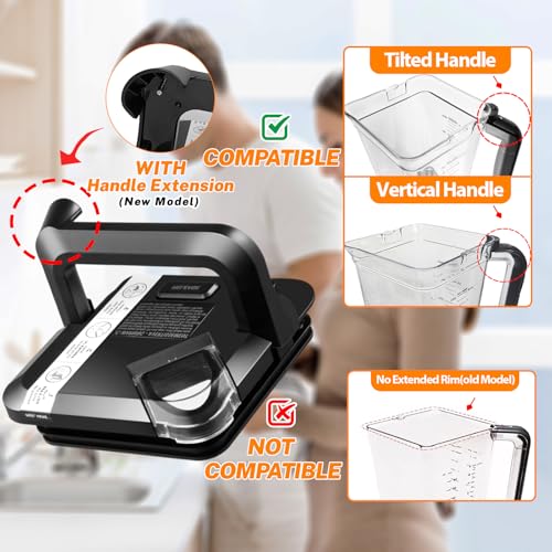 Image of BL660 BL770 Pitcher Replacement Locking Lid for Ninja,72 OZ Blenders Replacement Parts,Locking Lid Replacement Top Cover New Square Compatible with BL770AMZ BL740 BL772Q BL773CC0 BL665Q