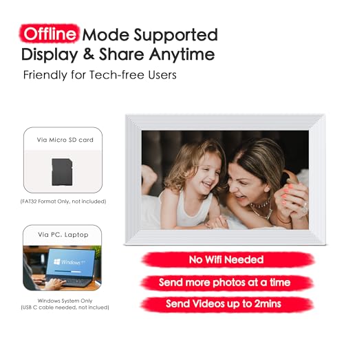 Digital Picture Frame, 10.1 inch Frameo Digital Frame WiFi, 1280 * 800 IPS HD Touchscreen, - image 7