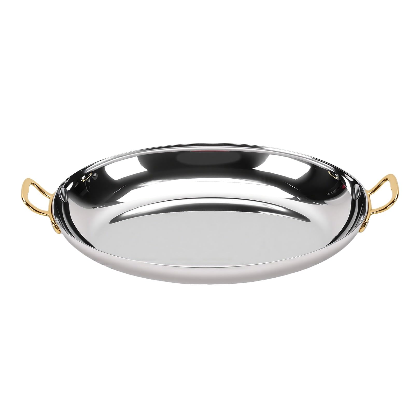 Tnfeeon Sartén Ovalada de Acero Inoxidable para Asar, 25 Cm