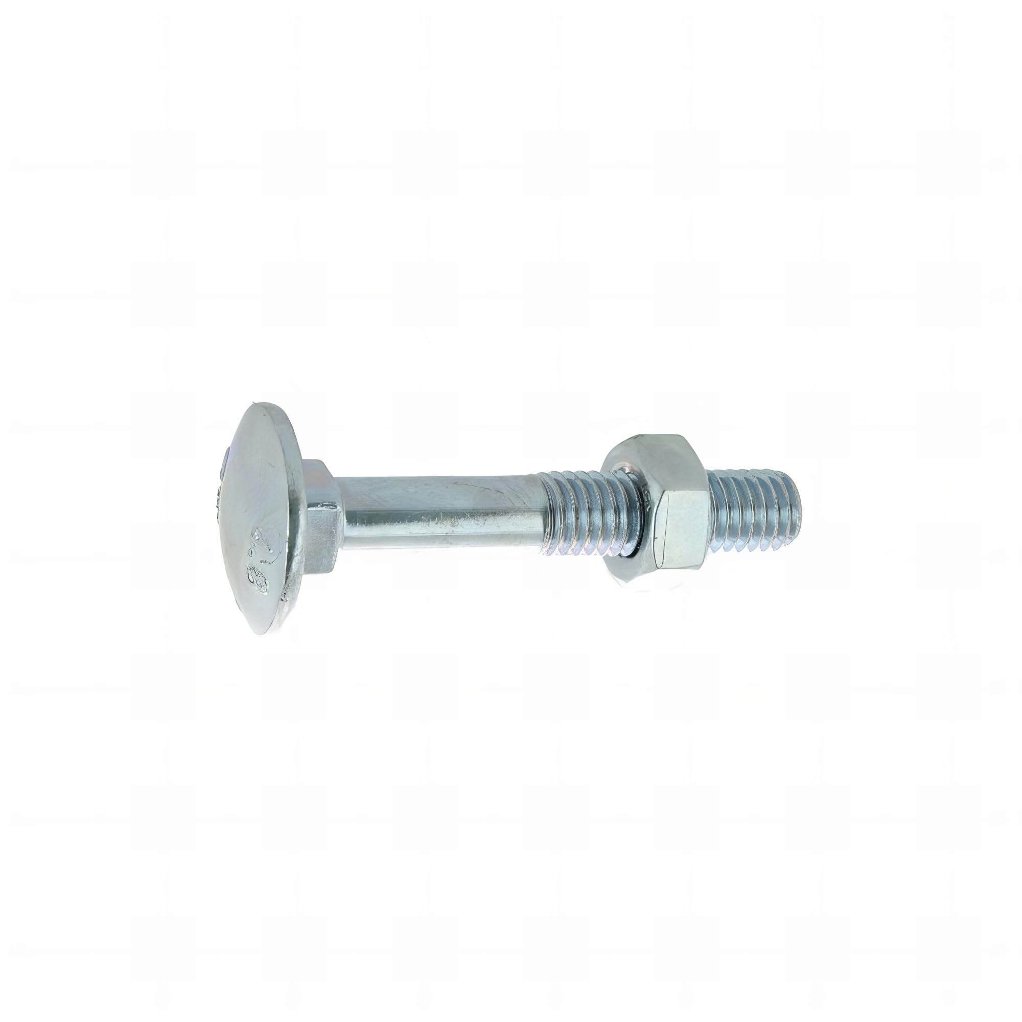 50 Boulons tête ronde collet carré DIN603/555 acier zingués blanc diamètre 10,0 mm - Longueur 120 mm - Diamètre 10 mm