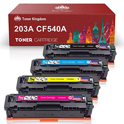 Toner Kingdom Compatible Toner Remplacement pour HP 203A CF540A 203X CF540X pour HP Color Laserjet Pro MFP M281fdw MFP M280nw MFP M281 MFP M280 M254nw M254dw M254dn MFP M281fdn MFP M281cdw M254