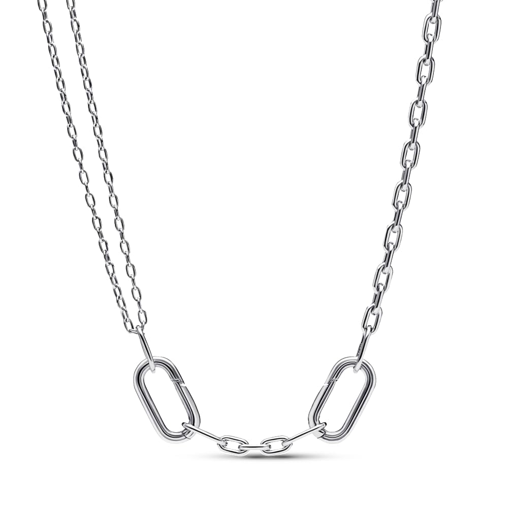 PANDORA ME Doppel-Gliederhalskette aus Sterling Silber, Kompatibel ME Collection, 45mm, 392303C00-45