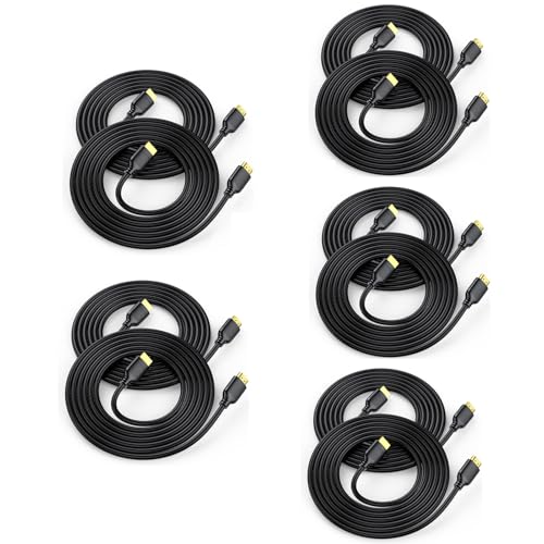 Image of 4K HDMI Cable 3FT 10-Pack, High Speed HDMI to HDMI Cable 3 Feet HDMI 2.0 Cord Supports 4K@60Hz, 2K, 1080P, HDCP 2.2, HDR, 3D, ARC & Ethernet for HDTV, Laptop, Monitor, PS5, Xbox