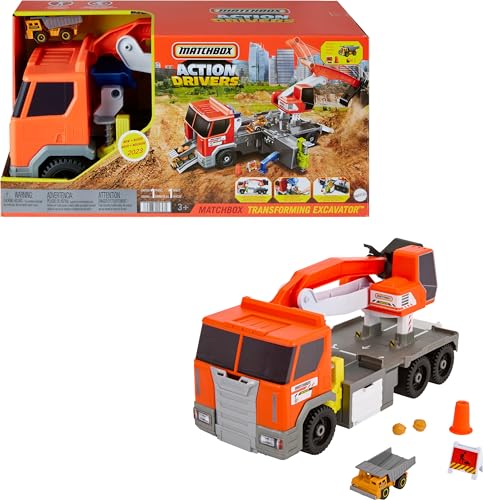 Matchbox Action Drivers Transforming Excavator