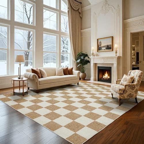 Tapete decorativo beige y blanco 60x96 cm miniatura 6