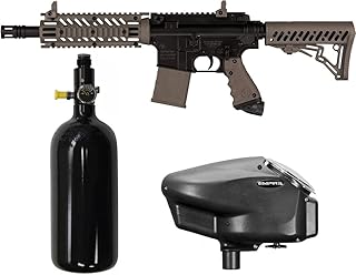 Tippmann TMC MAGFED Paintball Marker w/ 48/3000 HPA Paintball Tank & Empire Halo Too Electronic Paintball Loader Package
