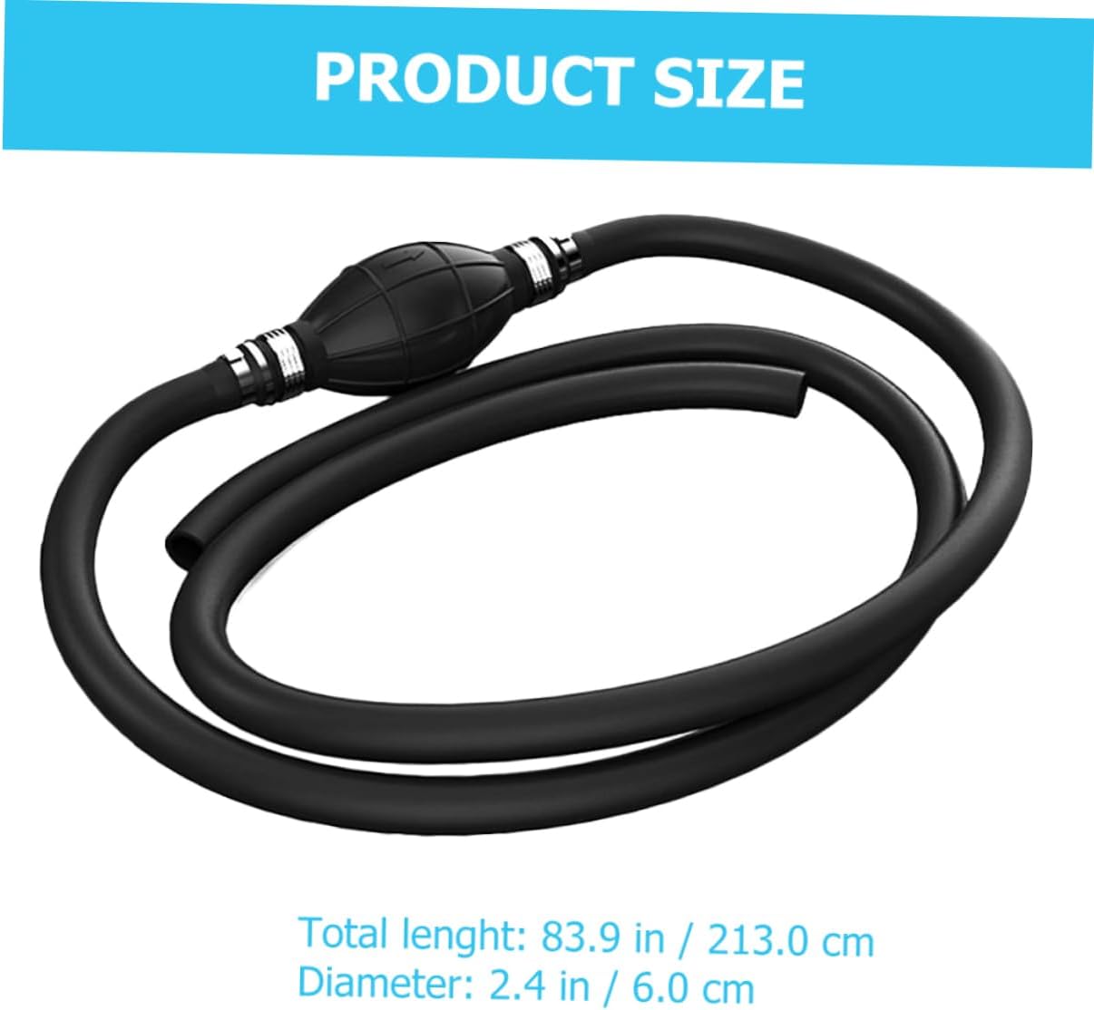 Manual Fuel Transfer Siphon Pump for Cars and Fish Tanks Hand Pump with Hose Thick Rubber Construction Easy Liquid Transfer for Tight Spaces Lightweight