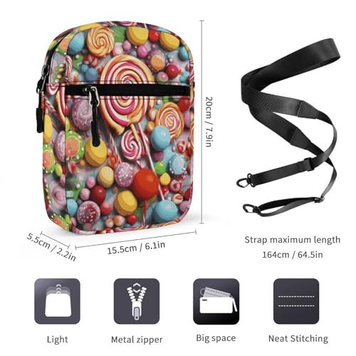 Personalized Small Crossbody Bag Water Resistant Messenger Bags Mini Candy Printing SlingBag For Men Women2