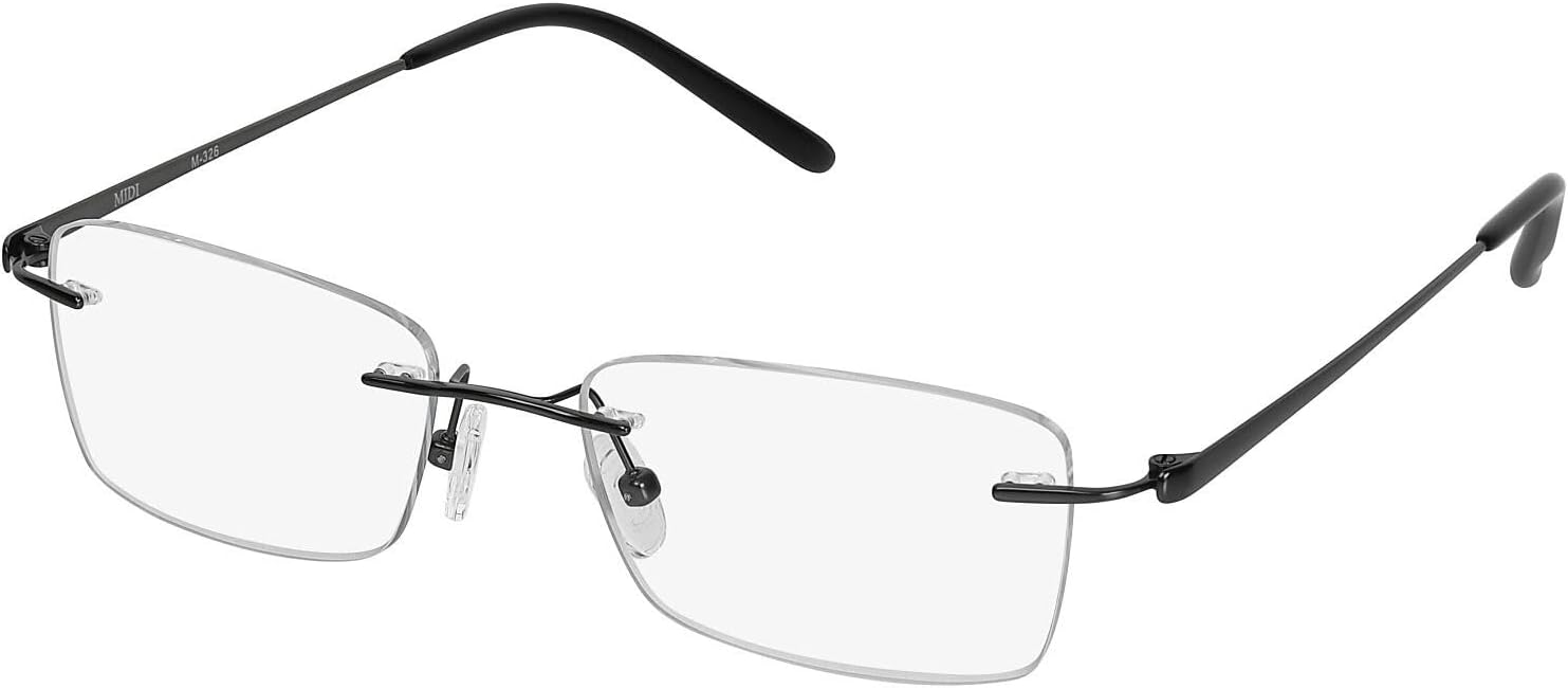 Amazon.co.jp: [MIDI ミディ] リムレス老眼鏡遠近両用 縁なし 遠近両用