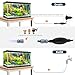 DXOVEEN Fish Tank Vacuum Gravel Cleaner Gravel Vacuum for Aquarium，Siphon Aquarium Water Changer for Fish Tank with Four Faucet Adapter and Long Hose(50 Feet)