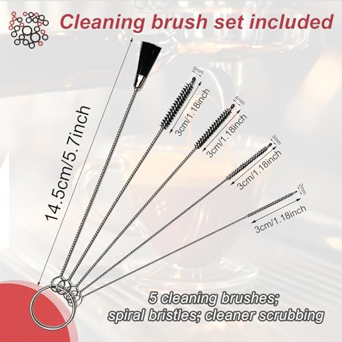 JIHXYER Silikon-O-Ringe für Philips Saeco Kaffeemaschinen, 30er-Pack, inkl. Reinigungsbürsten-Set, für Stützventil Dampfventil Brühgruppe Auslassventil