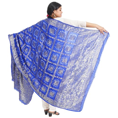 IGH Banarasi Silk Dupatta with Golden Zari Weaving – Perfect for Weddings, Festivals & Gifting Women Choice Dupatta 1 Pcs2