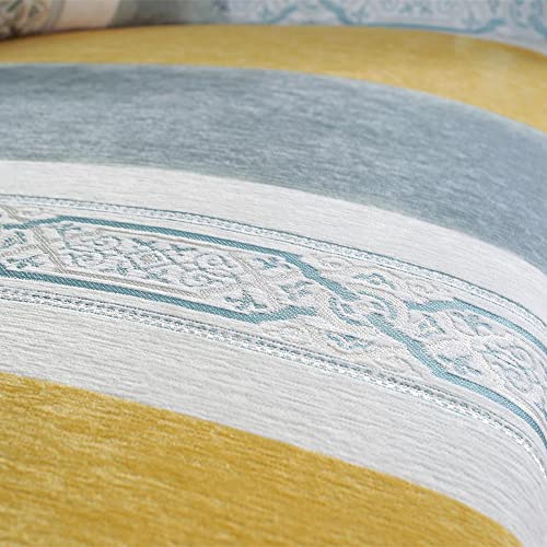 Stacypik Soft Boho Geometric Sofa Cover For Dogs Kids,Durable Chenille Striped L-Shape Sectional Couch Covers Washable Couch Protector For 2 Cushion Couch,Sofa Throws Cover For Living Room,71X118In #TOP3