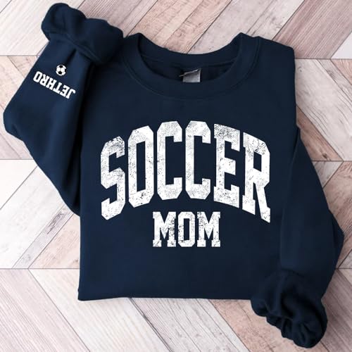 Personalized Soccer Mom Shirt, Custom Sport Mom Shirt, Shirt for Soccer Mom Lover, Gift for Mom, Support Soccer Match Outfit 2 5