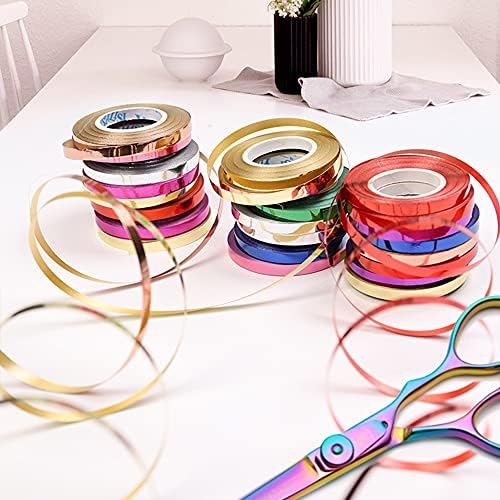 44 Rolls Balloon Curling Ribbon Set, Metallic Christmas Ribbon for Gift Wrapping, Crimped Balloon String for Gift Flower Craft Bow Cake Decoration Wedding Valentine Birthday Party Supplies (22 Colors)