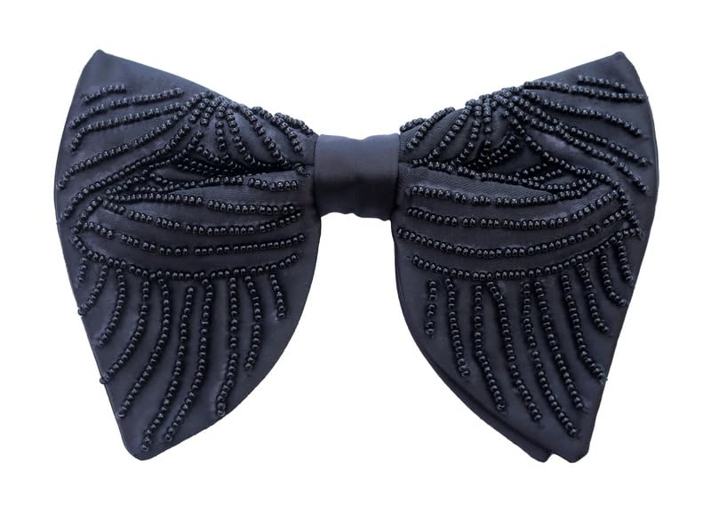 krawatte Men’s Pre-Tied Designer Micro Silk Bow Tie – Elegant Butterfly Style for Formal, Wedding (DB-54)-picture-27