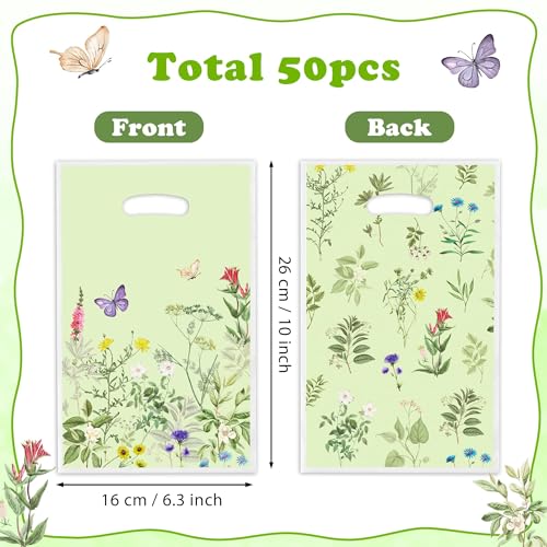 Herb-Flower-Party-Favor-Bags-50Pcs-Plastic-Herb-Wildflowers-Candy-Goodie-Treat-Gift-Bag-with-Handles-Rustic-Farmhouse-Floral-Wedding-Birthday-Party-Supplies-Baby-Shower-Decor Herb Flower Party Favor Bags 50Pcs Plastic Herb Wildflowers Candy Goodie Treat Gift Bag with Handles Rustic Farmhouse Floral Wedding Birthday Party Supplies Baby Shower Decor