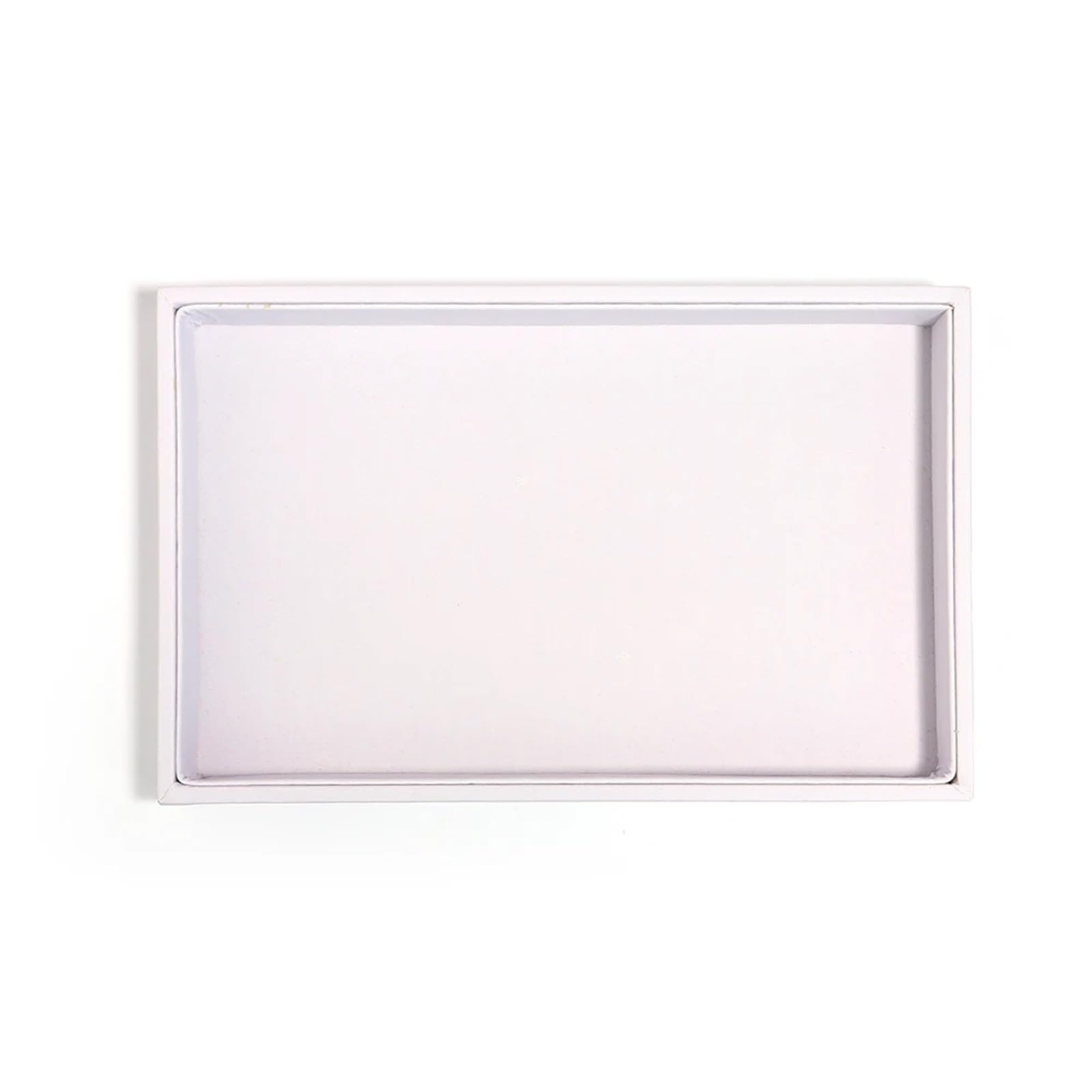 ZHSOAO 1Pc Velvet Jewelry Display Tray Ring Earring Storage Box Necklaces Bracelets Organizing Plate for Jewelry(White Small)