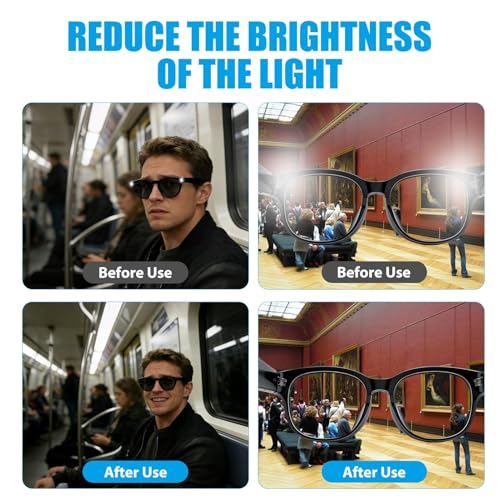 12Pcs LED Light Blocker Sticker Cover for Ray-Ban Meta Wayfarer Skyler HSTN | for Oakley Headliner Lens Protector Self-Adhesive Light Blocking Stickers Light Cover for RayBan Meta Smart Glasses - Image 7