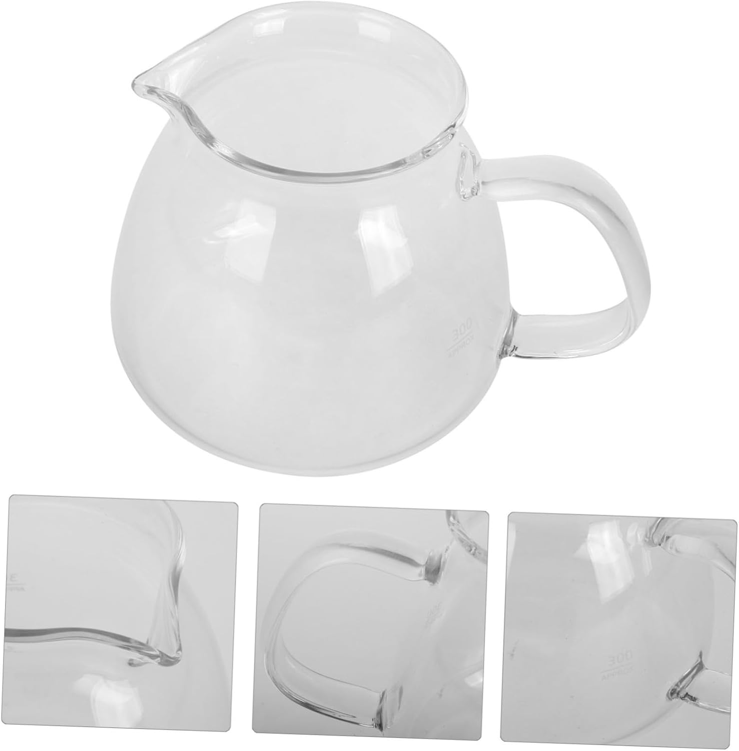 OUNONA Clear Glass Coffee Decanter Small Manual Pour Coffee Pot for Cold Brew Tea Stylish Beverage Server Elegant Design for Home Brewing