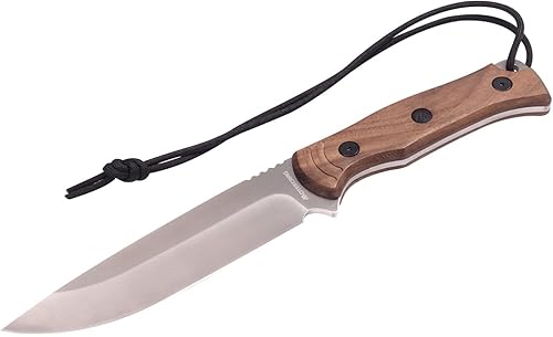 Miniatura 5 de Cuchillo de hoja fija Bushcraft Cuchillo de campamento de espiga completa con funda y cuerda colgante para exteriores, senderismo, regalo