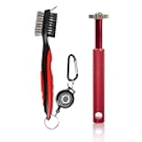 HIFROM Golf Accessories Set - Golf Club Groove Sharpener with Retractable Cord Golf Club Brush/Groove Cleaner for Golf Clubs
