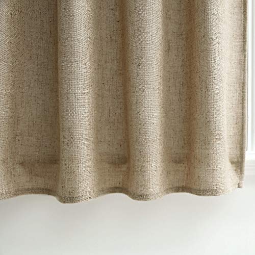 Kitchen Curtains For Dining Room Burlap Linen Tier Curtain Window Treatment Drapes For Living Room Set Of 2 Each 29 X 36 Inch Rod Pocket Coffee #TOP7