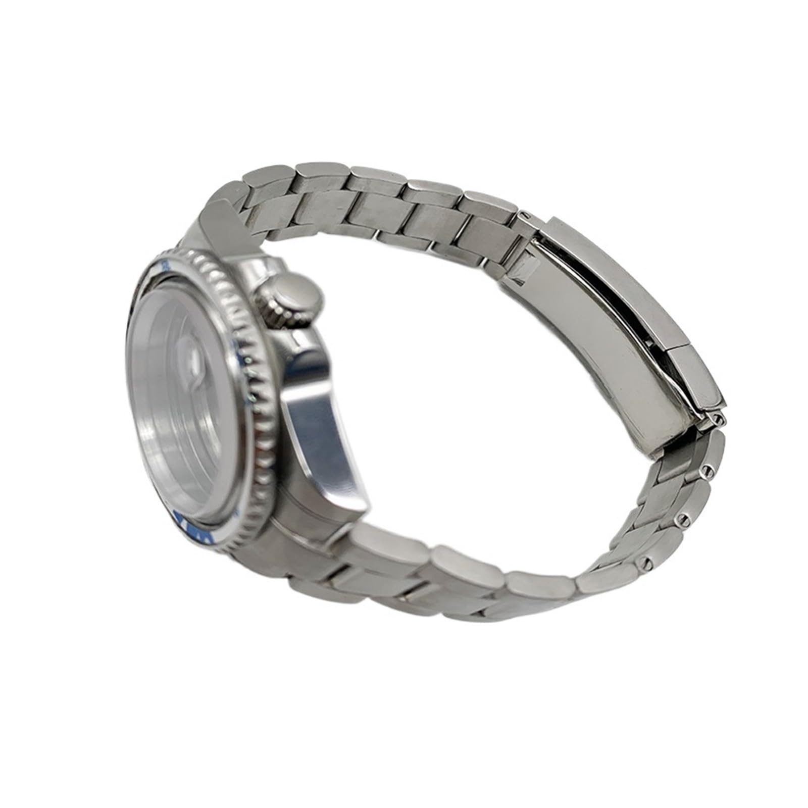 Correa de reloj de acero inoxidable sólido, accesorios de reloj, correa de repuesto, correa de Metal for hombre, pulsera de reloj for hombre(Silver)