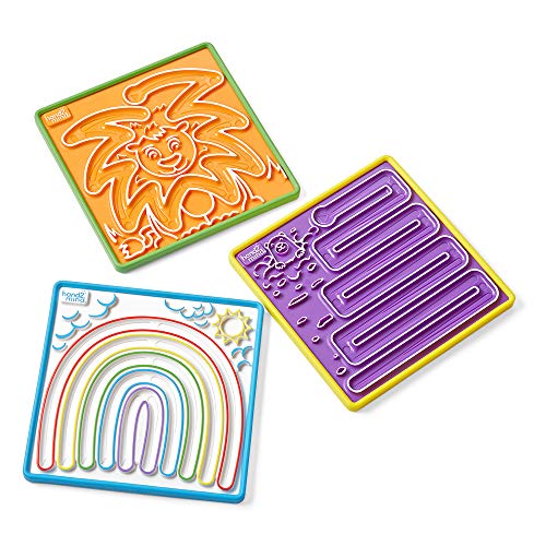 hand2mind Mindful Maze Boards, Finger Path Breathing Boards, Calming Corner Toys, Mindfulness for Kids, Social Emotional Learning, Sensory Toys for Sensory Play, Anxiety Relief Items, Play Therapy