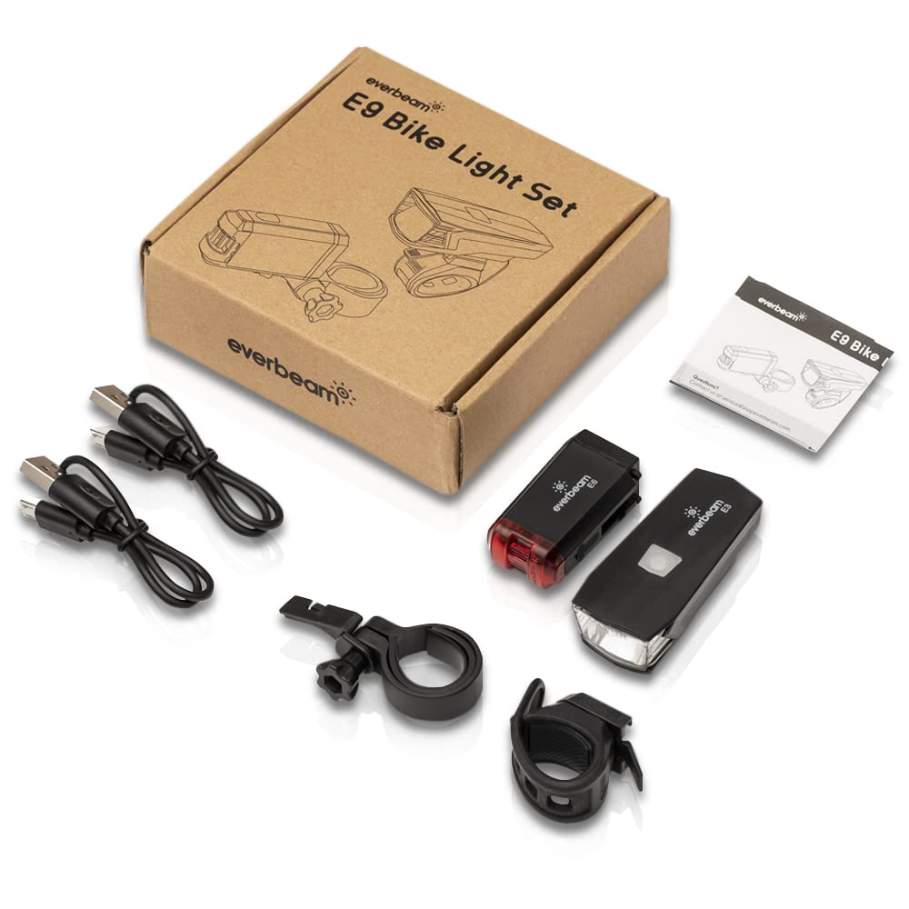 Set Luci Bici LED USB Ricaricabili - Fanale Anteriore E Posteriore, Impermeabile, 3 Colori