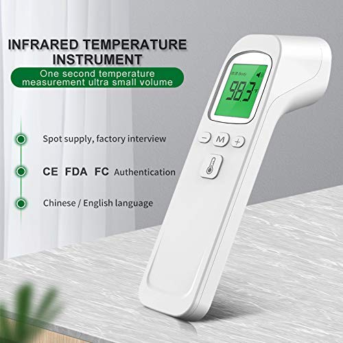 Woruijia Forehead Thermometer For Adults，Baby Digital Thermometer With Accurate Instant Readings, Fever Alarm And Memory Function, No Contact Infrared Thermometer For All People, White, Wofkan004 #TOP3