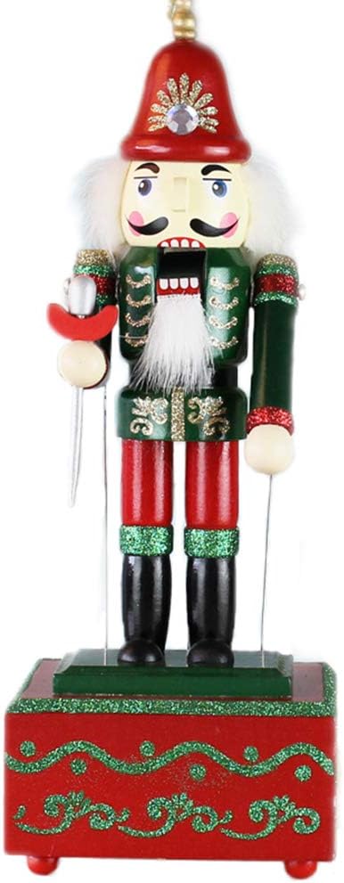 ZaH 12 Inch Christmas Ornament Nutcrackers Wooden Music Box Christmas Decorations Gifts Nutcrackers Puppets, Conductor