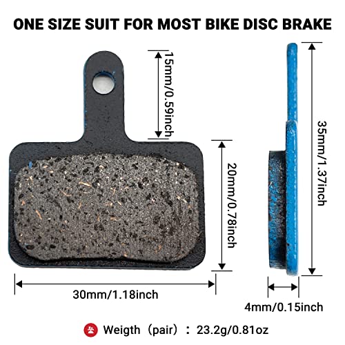 Himiway 2 Pairs Carbon Terracotta Bike Disc Brake Pads For Trp Tektro Deore Br-M575 M525 M515 T615 T675 M505 M495 M486 M485 M475 M465 M447 M446 M445 M416 M415 M395 M375 M315 M355 C601 C501 #TOP3
