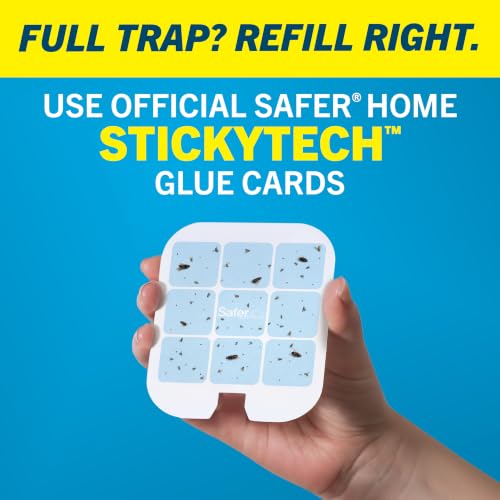 Image of Safer Home Catch 360 Cordless Flying Insect Trap, UV LED Light, Chemical-Free, 10 Day Rechargeable Battery, Effective Fruit Fly Traps for Indoors, Gnat Traps for House Indoor, 1 Device + 6 Glue Cards