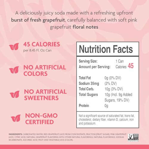Image of Fever-Tree Sparkling Pink Grapefruit - Premium Soda Mixer for Cocktails and Mocktails, 8.45 fl oz Cans, Pack of 24 - Naturally Sourced, Non-GMO