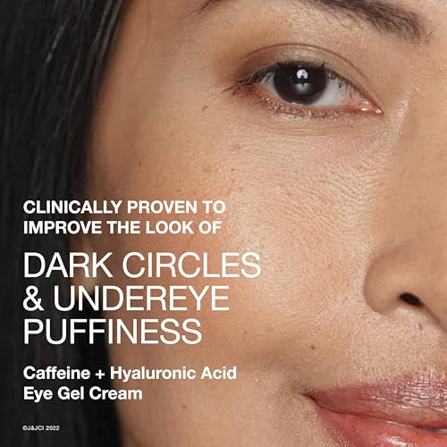 Kenvue Neutrogena Hydro Boost + Eye Cream for Dark Circles & Puffiness, Under Eye Cream with Caffeine, Hyaluronic Acid and Peptides, Fragrance Free, 0.5 oz