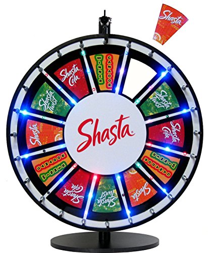 24in Insert Your Own Graphics Prize Wheel with RGB Blinking LED Lights