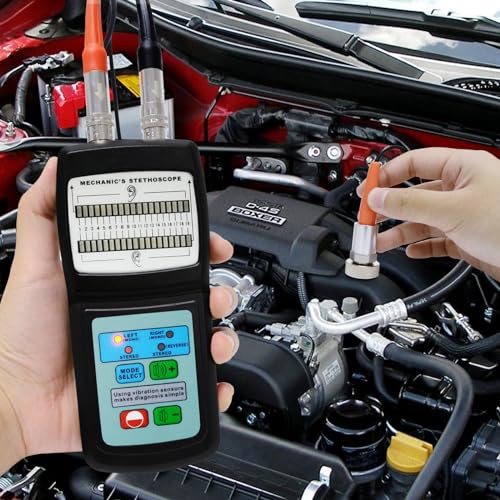 Mechanic's Engine Stethoscope 10~10KHz Frequency Range Digital with Sensor and Probe for Sound Noise Detection Automotive Automobile Car Set Kit