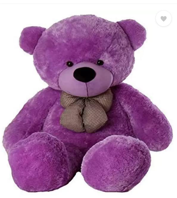 Image of Giant Teddy Bear 4 Feet - Soft Plush Stuffed Toy for Kids & Girlfriend, Soft Toy for Kids - Birthday Gift for Girls, Plush Toy Big Cuddly Hugging Bear, Gifts for Valentine's Day (Purple)