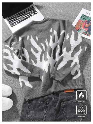 Men's Goth Graphic Sweaters Unisex Gothic Pullover Y2K Crewneck Oversized Sweater Long Sleeve Knit Streetwear Jumper2