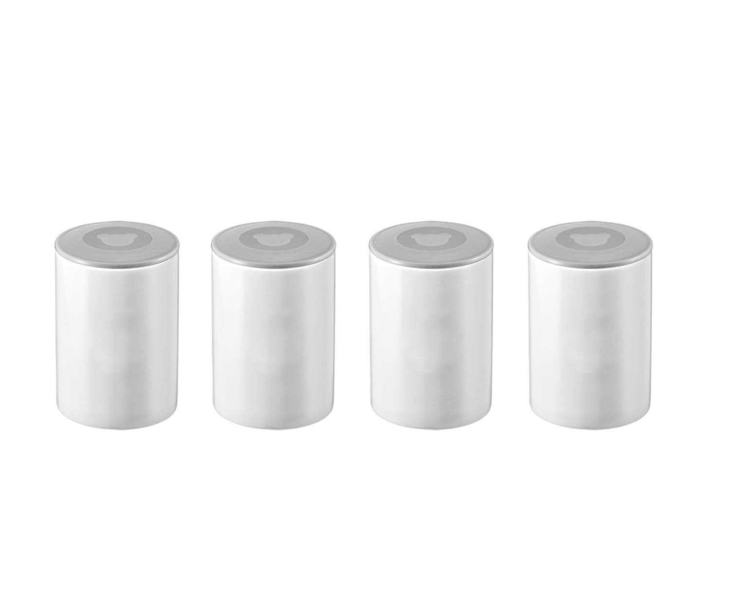Rommelsbacher Lot de gobelets en céramique JB 4-125 ml, avec couvercle, convient pour yaourtière JG 80, blanc