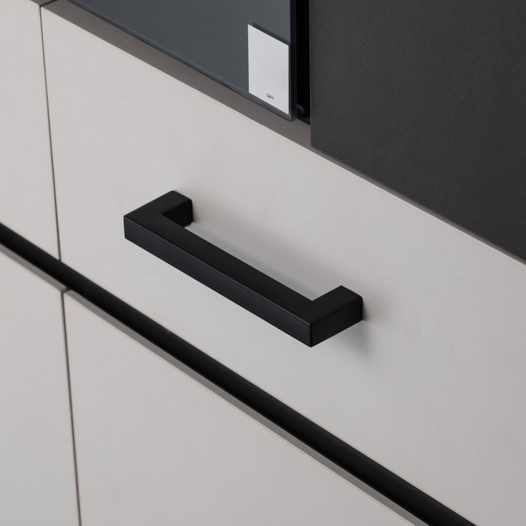 Stahlia Meubelgreep roestvrij staal 64mm gatafstand ladegrepen kastgrepen keukengrepen handgrepen profiel: 15x15mm deurgrepen keuken roestvrij stalen handvat geborsteld vierkant