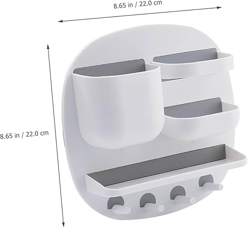 Miniatura 3 de Estantes flotantes negros para almacenamiento de baño, organizador de condimentos, Pp, color blanco, estante de almacenamiento de pared HIPS