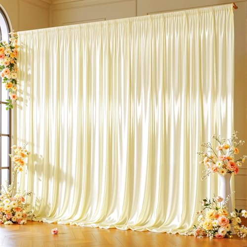 Cortina de Fondo Brillante Champagne 10x10 ft para Fiestas miniatura 1