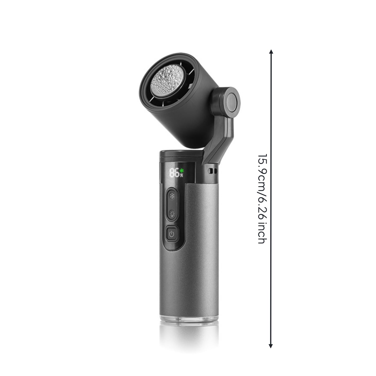 Ventilatore USB Ricaricabile Portatile Ventilatore a Mano Tascabile per Pendolari, Scrivania, 太空灰, 高速风扇