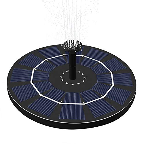OriFiil Fontaine à Eau Solaire, 1,8 W Flottante à énergie Solaire pour Bassin de Jardin/Piscine, Bain d'oiseaux