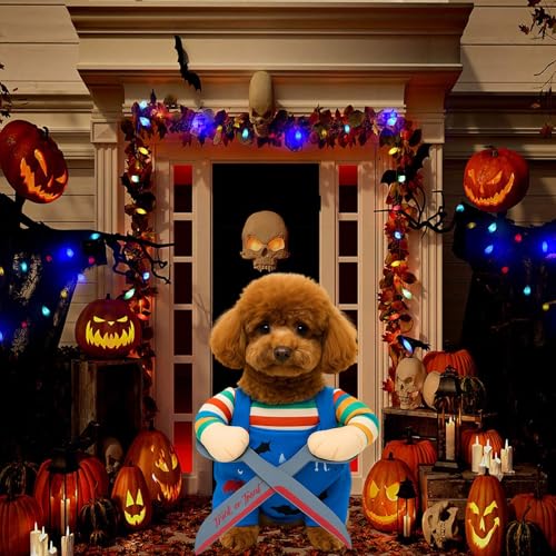 Hundekostüm Halloween,Halloween Kostüm Hund,Verstellbares Lustiges Cosplay Party Haustier Katze Hunde Kostüm (S)