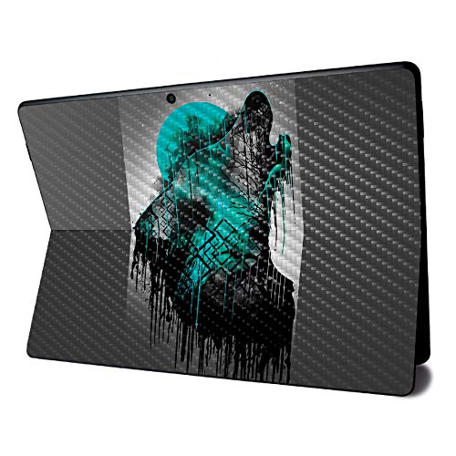 Image of MightySkins Carbon Fiber Skin for Microsoft Surface Pro X - Under The Moon | Textured Carbon Fiber Finish | Easy to Apply, Remove, and Change Styles | Made in The USA (CF-MISURPRX-Under The Moon)